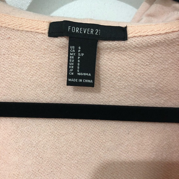 Forever 21 Pink & White Cropped Hoodie 💖 - Picture 4 of 14